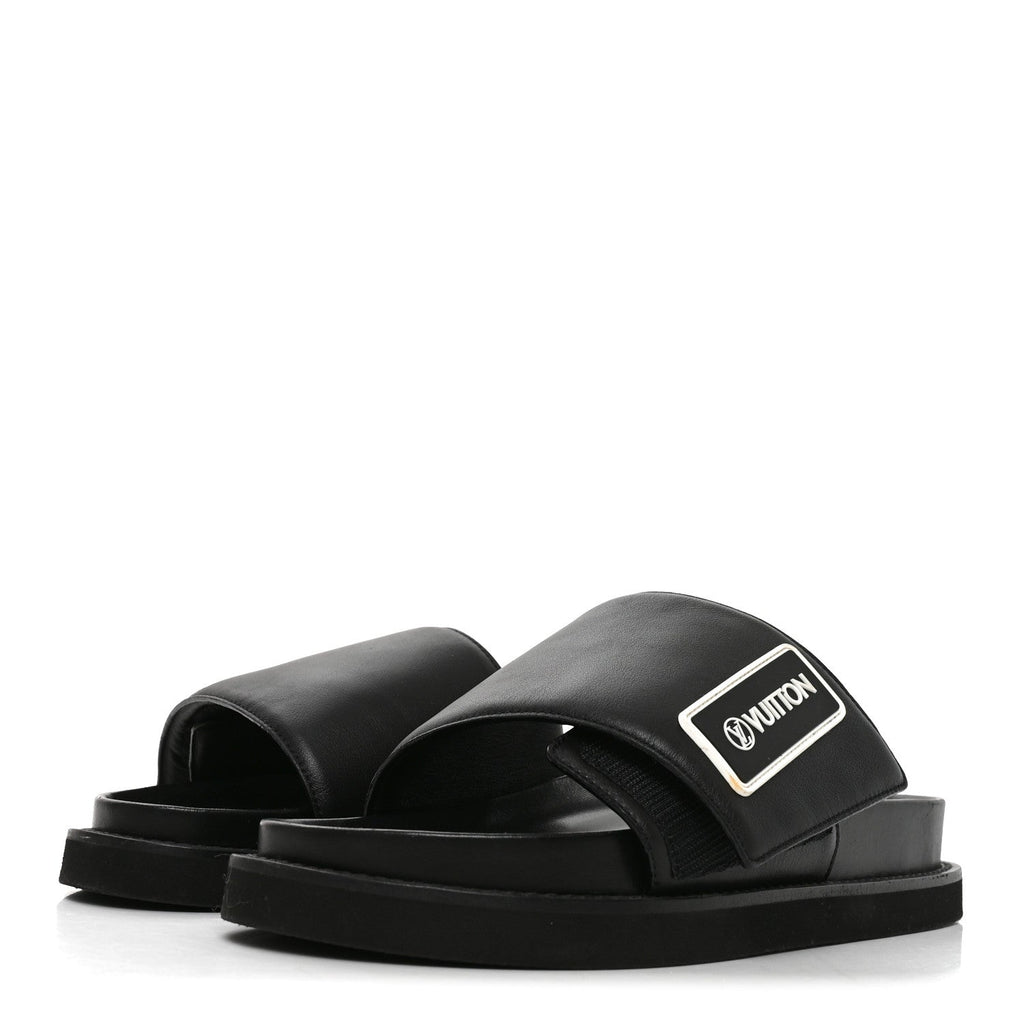 Calfskin Womens Pool Pillow Sunset Mules 40 Black £¨ Direct shipment via from wholesalehk.shop