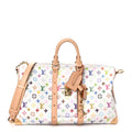 LV X TM Monogram Multicolor Keepall Bandouliere 45 White wholesalehk.shop