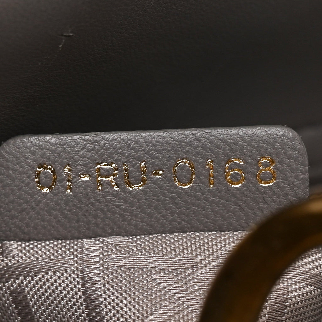 Lambskin Cannage Small My ABCDior Lady Dior Grey wholesalehk.shop