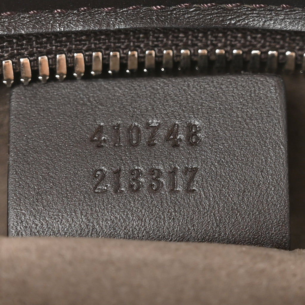 GG Supreme Monogram Medium Zippered Tote Dark Brown wholesalehk.shop