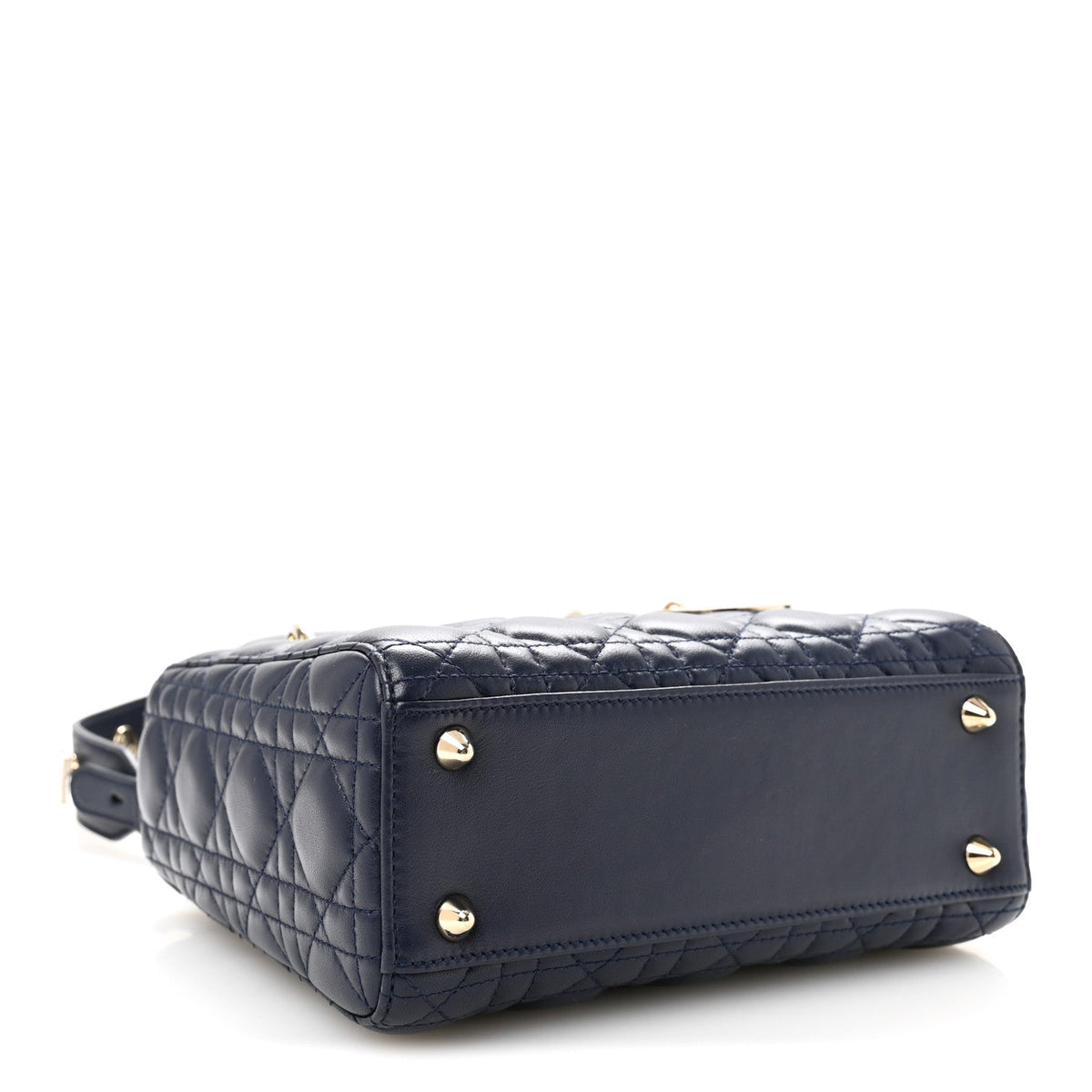 Lambskin Cannage Small Lucky Badges My Lady Dior Navy wholesalehk.shop