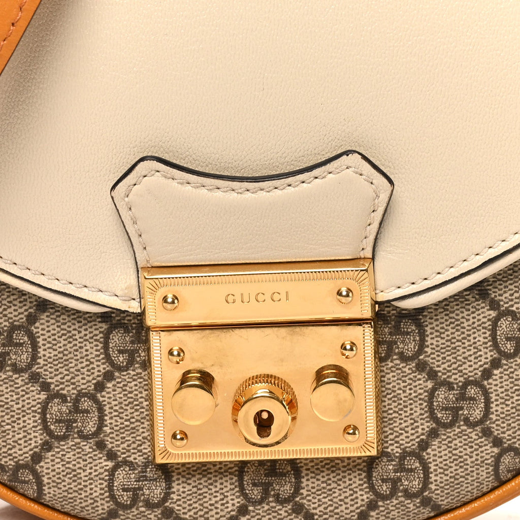 GG Supreme Monogram Calfskin Small Padlock Messenger Shoulder Bag Beige Mystic White Sun Oil £¨ Direct shipment via from wholesalehk.shop