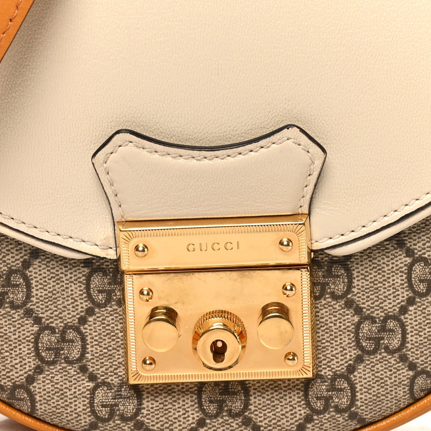 GG Supreme Monogram Calfskin Small Padlock Messenger Shoulder Bag Beige Mystic White Sun Oil £¨ Direct shipment via from wholesalehk.shop