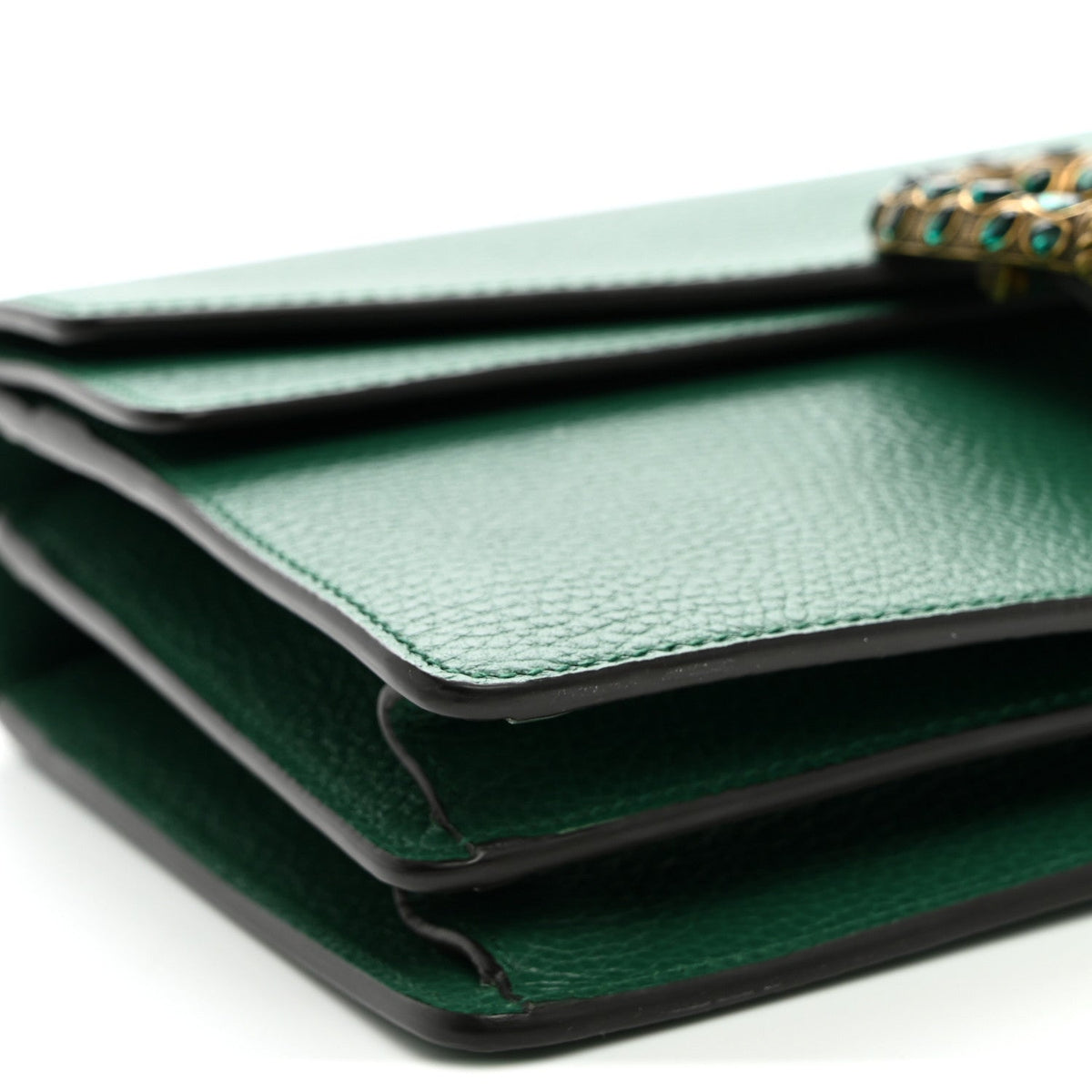 Pebbled Calfskin Small Dionysus Shoulder Bag Emerald wholesalehk.shop