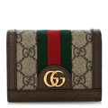 GG Supreme Monogram Web Ophidia Card Case Beige New Acero wholesalehk.shop