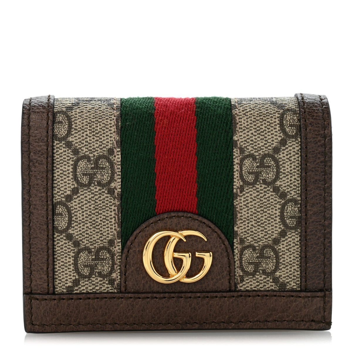 GG Supreme Monogram Web Ophidia Card Case Beige New Acero wholesalehk.shop
