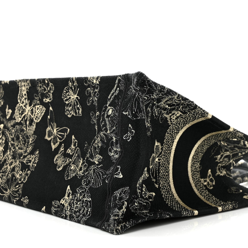 Canvas Embroidered Medium New York Butterfly Book Tote Black £¨ Direct shipment via from wholesalehk.shop