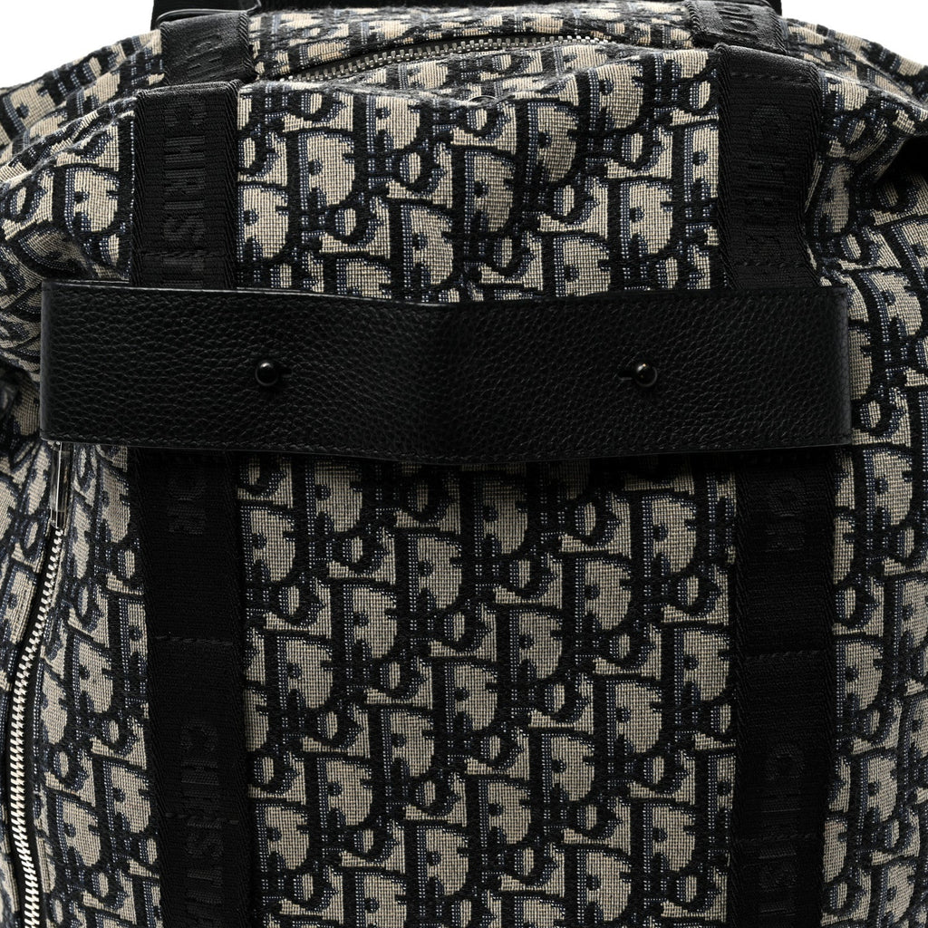 Oblique Calfskin Safari Backpack Navy Blue wholesalehk.shop