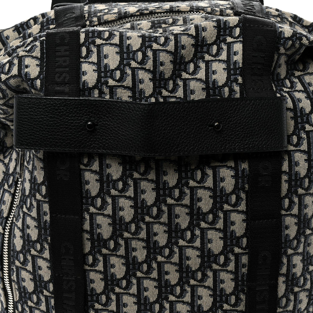 Oblique Calfskin Safari Backpack Navy Blue wholesalehk.shop