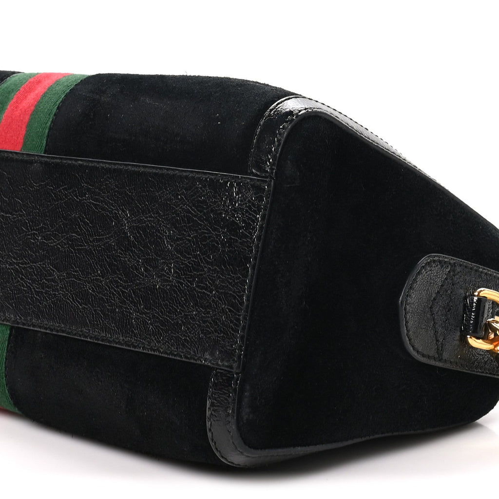Suede Patent GG Web Medium Ophidia Boston Black wholesalehk.shop