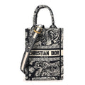 Canvas Toile de Jouy Reverse Embroidered Mini Book Tote Phone Bag  Blue £¨ Direct shipment via from wholesalehk.shop