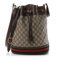 GG Supreme Monogram Web Ophidia Bucket Bag Brown wholesalehk.shop