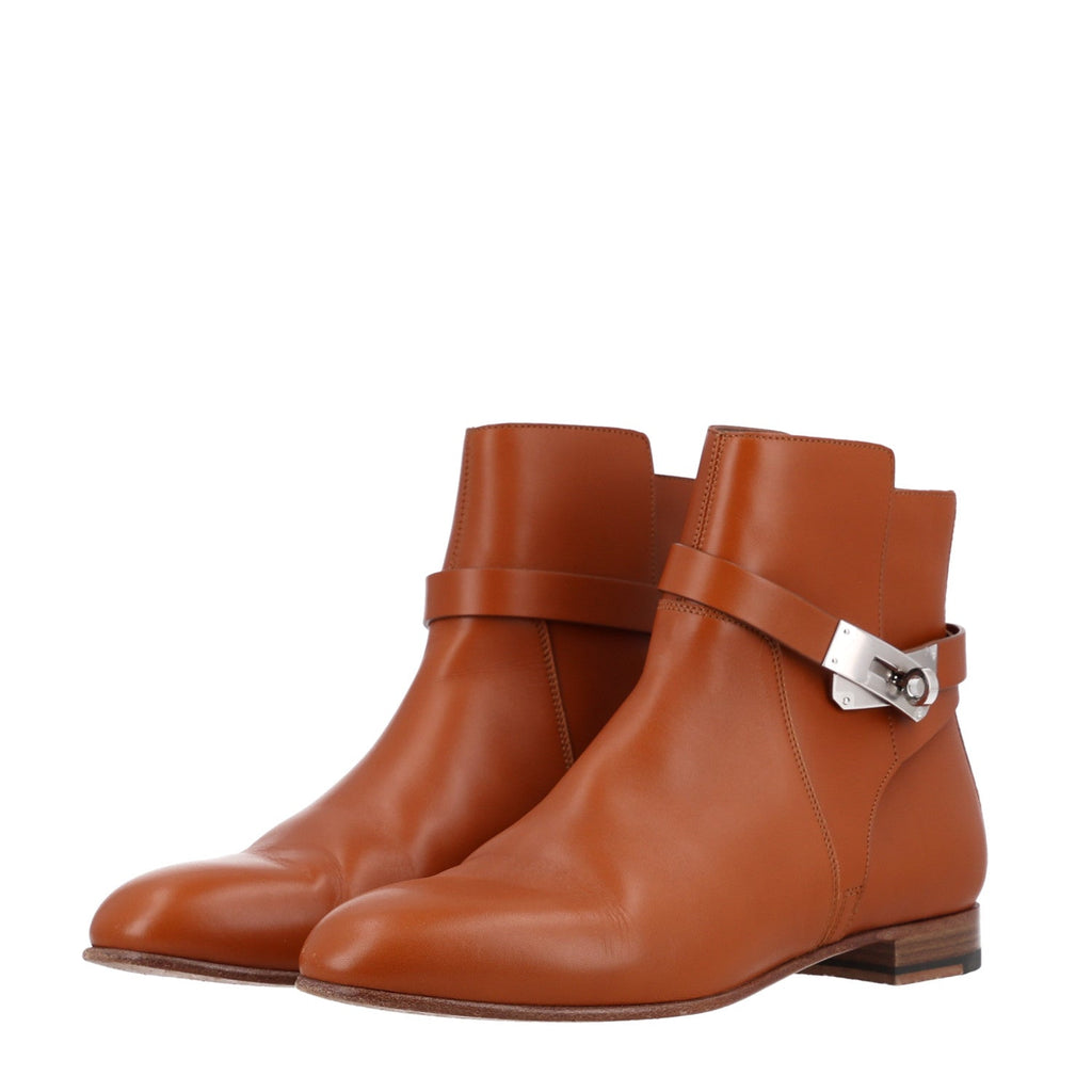 Calfskin Neo Low Boots 38.5 Naturel wholesalehk.shop