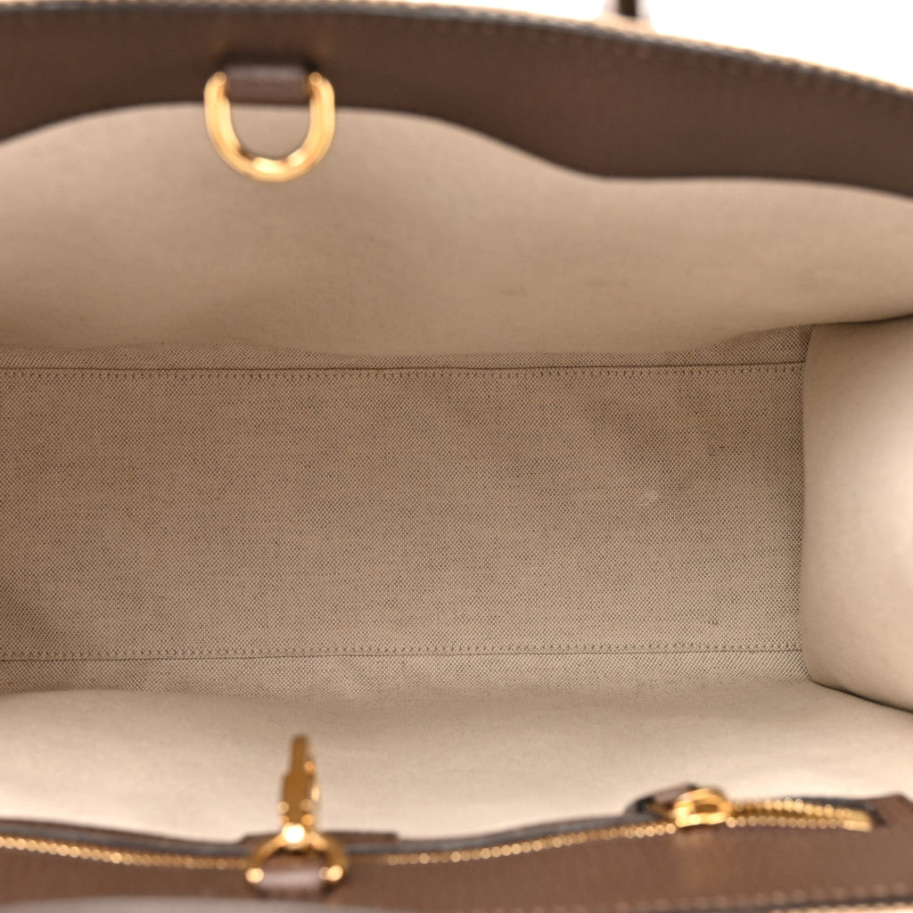 Monogram Jumbo GG Textured Dollar Calfskin Web Tote Bag Camel Ebony New Acero wholesalehk.shop
