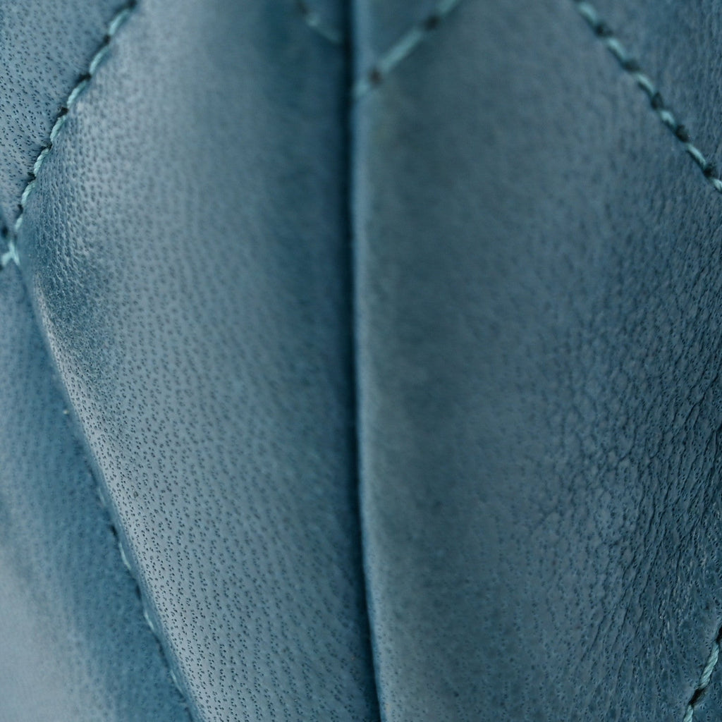 Lambskin Quilted Maxi Double Flap Turquoise wholesalehk.shop
