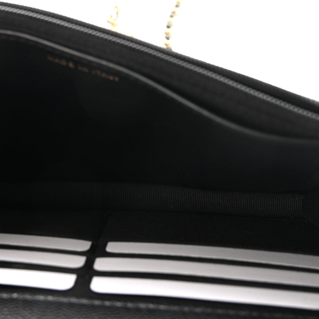 Caviar Quilted Medallion Wallet on Chain WOC Black wholesalehk.shop