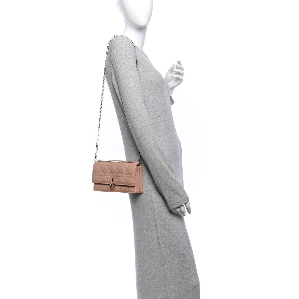 Lambskin Cannage Mini My Dior Bag Rose Des Vents wholesalehk.shop