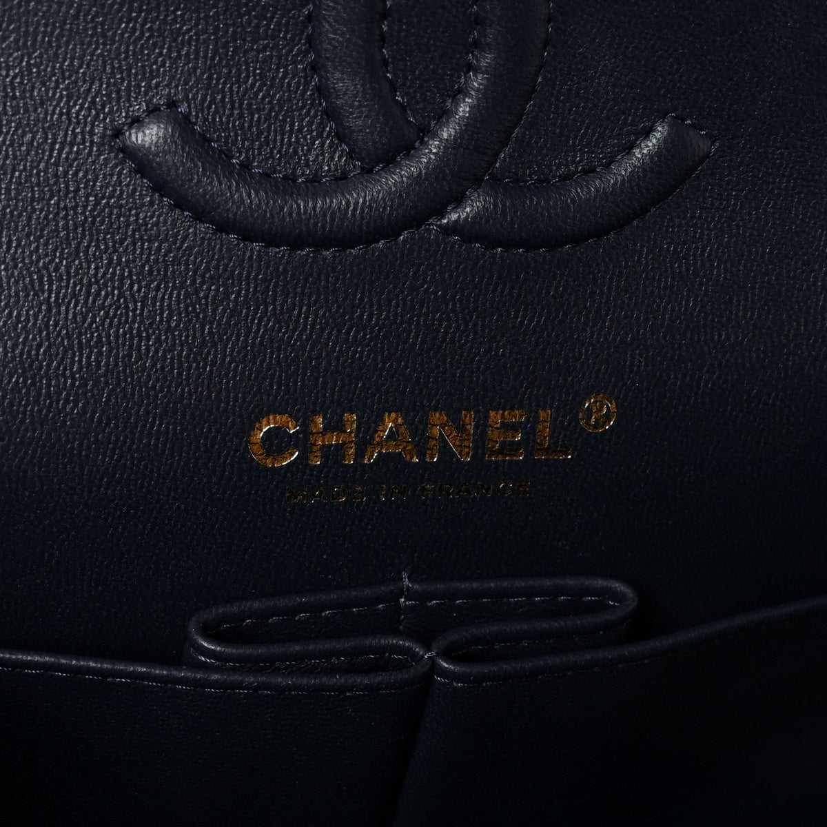 Lambskin Quilted Small Double Flap Navy wholesalehk.shop