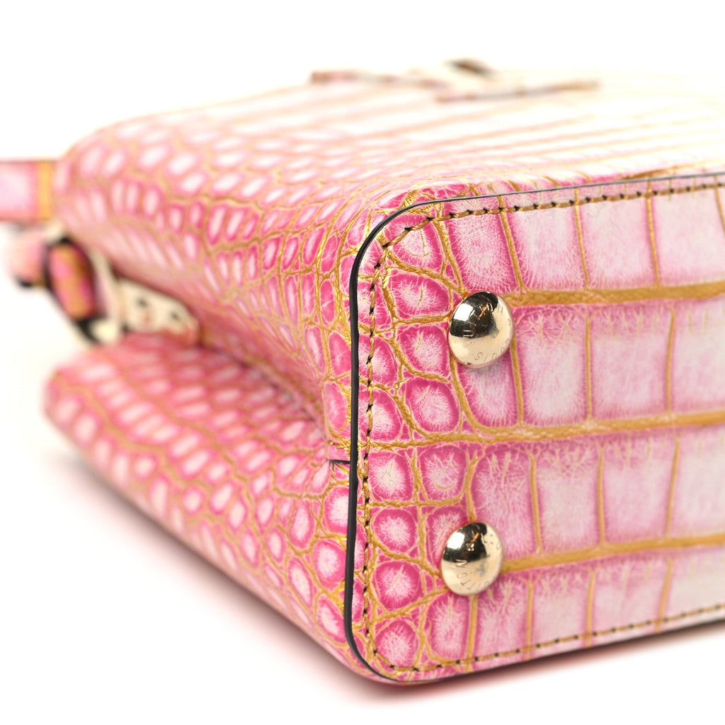 Crocodile Mini Capucines Sahara Rose £¨ Direct shipment via from wholesalehk.shop