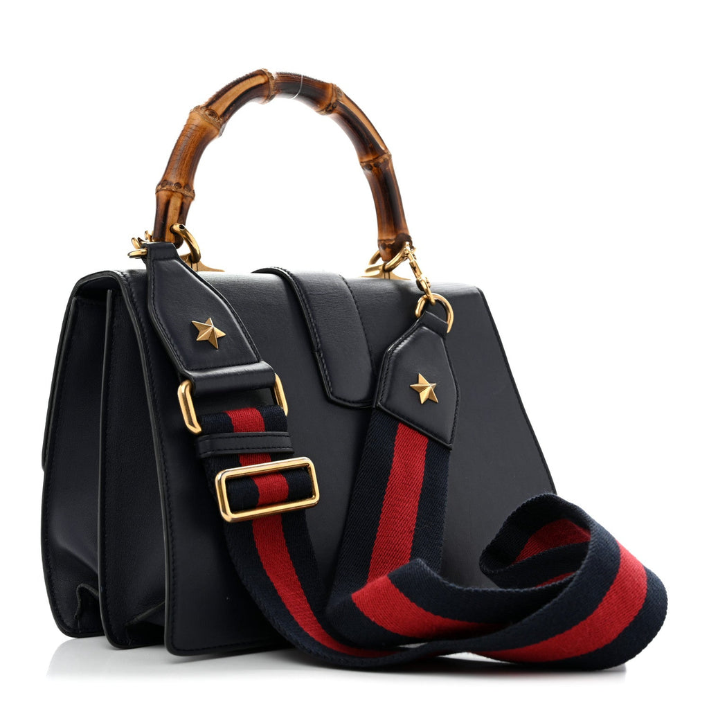 Moon Calfskin Bamboo Web Medium Dionysus Top Handle Bag Blue Emerald Hibiscus Red wholesalehk.shop