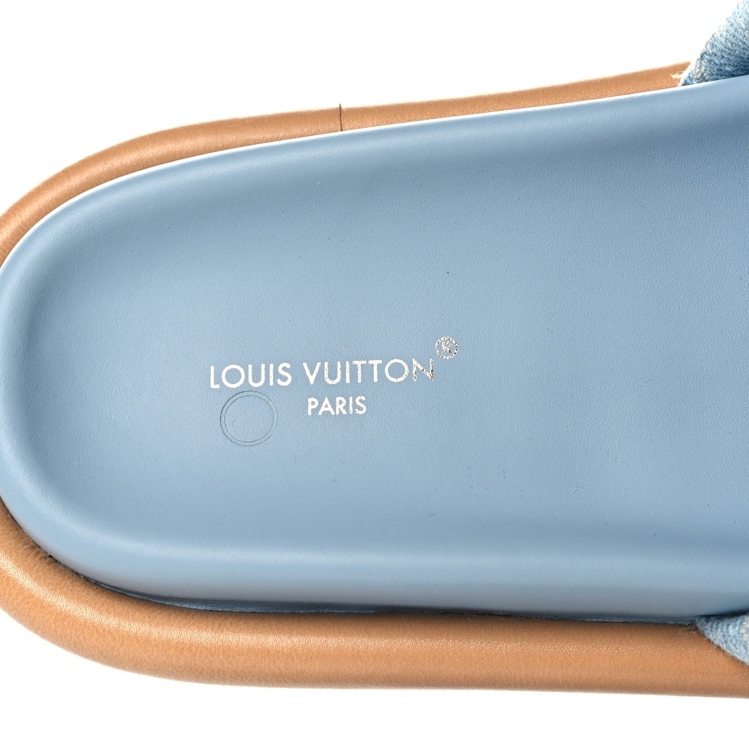 Monogram Denim LV Bliss Womens Comfort Mules 36 Turquoise £¨ Direct shipment via from wholesalehk.shop