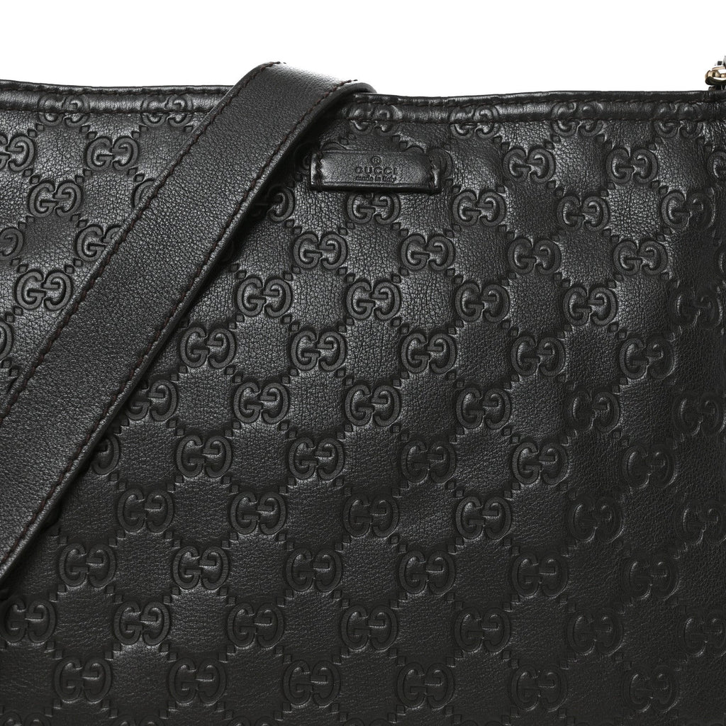 Guccissima Medium Flat Messenger Bag Black £¨ Direct shipment via from wholesalehk.shop