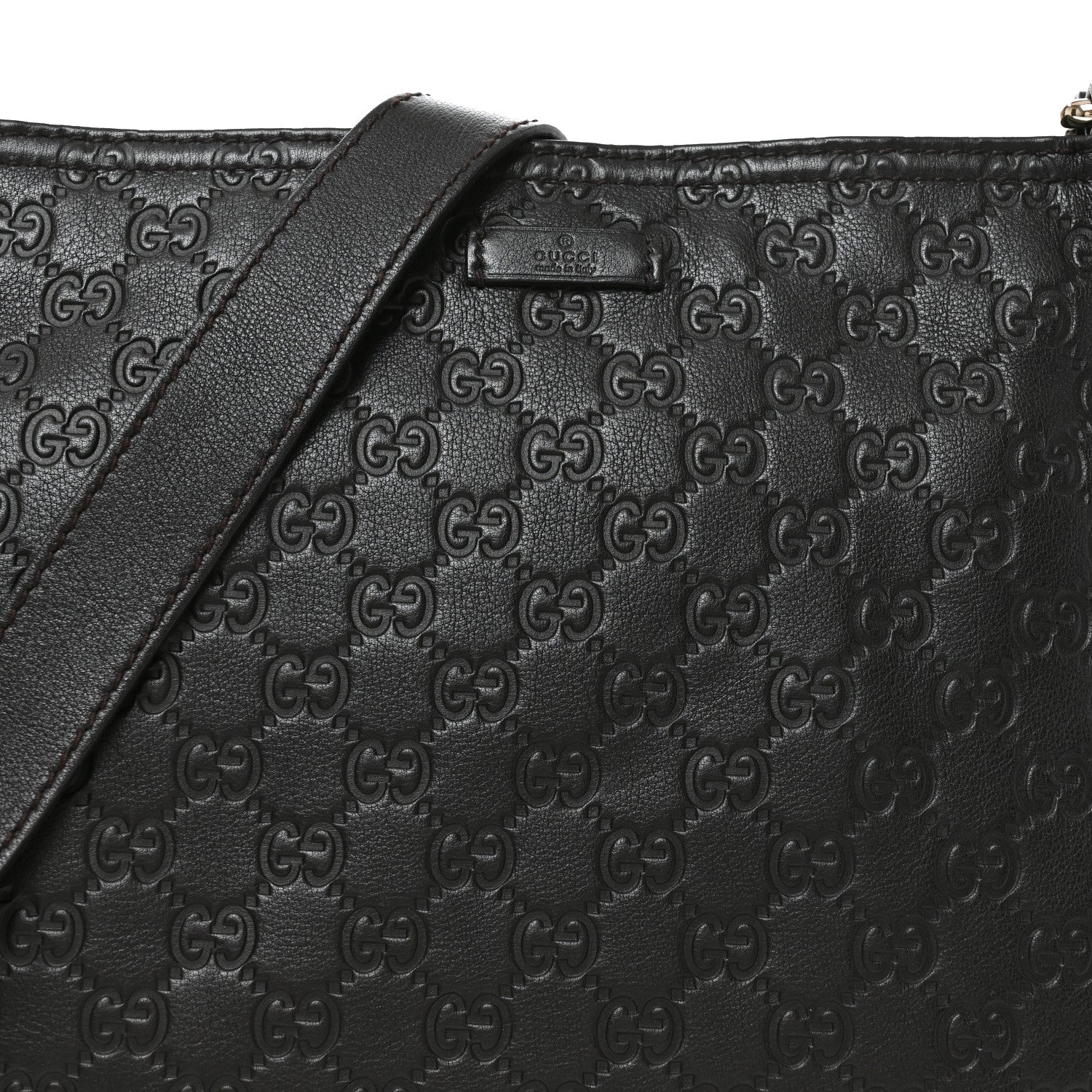 Guccissima Medium Flat Messenger Bag Black £¨ Direct shipment via from wholesalehk.shop