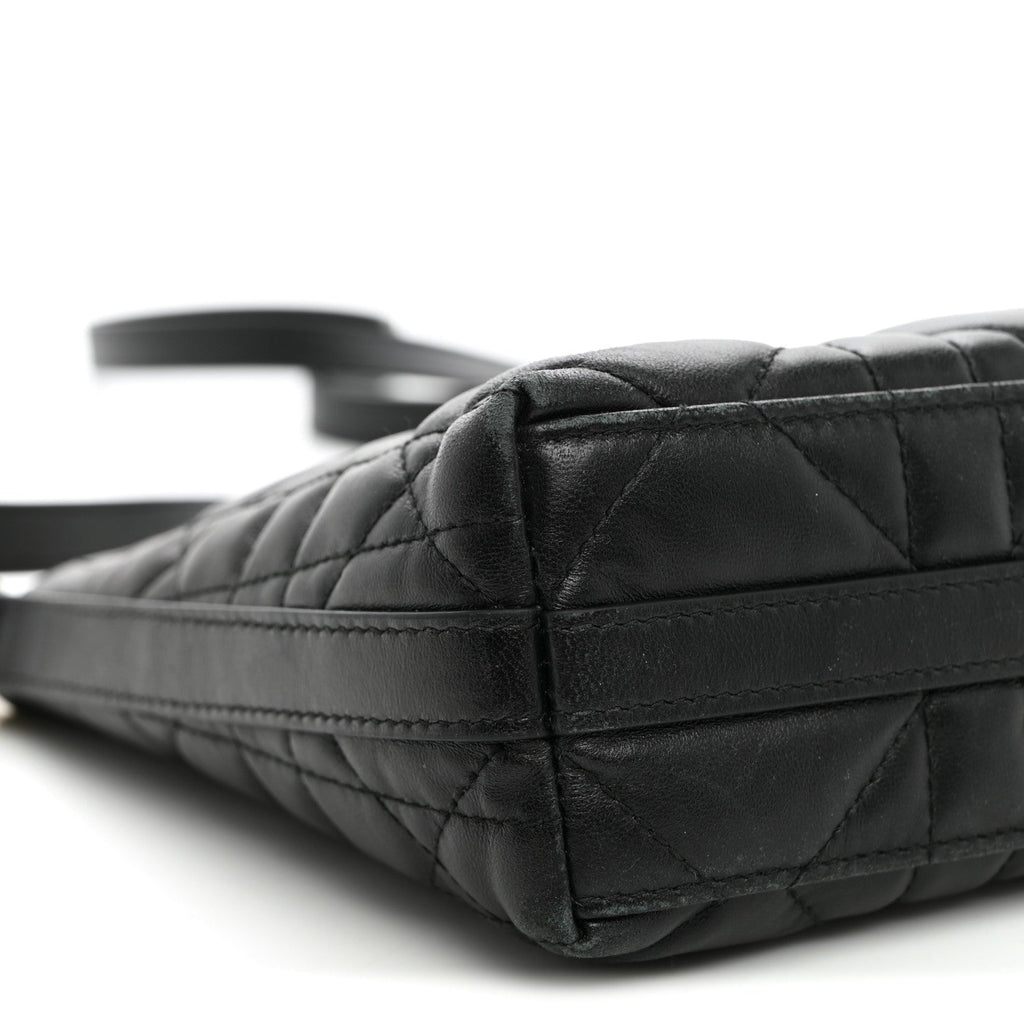 Calfskin Macrocannage Miss Caro Diorling Mini Bag with Chain Black wholesalehk.shop