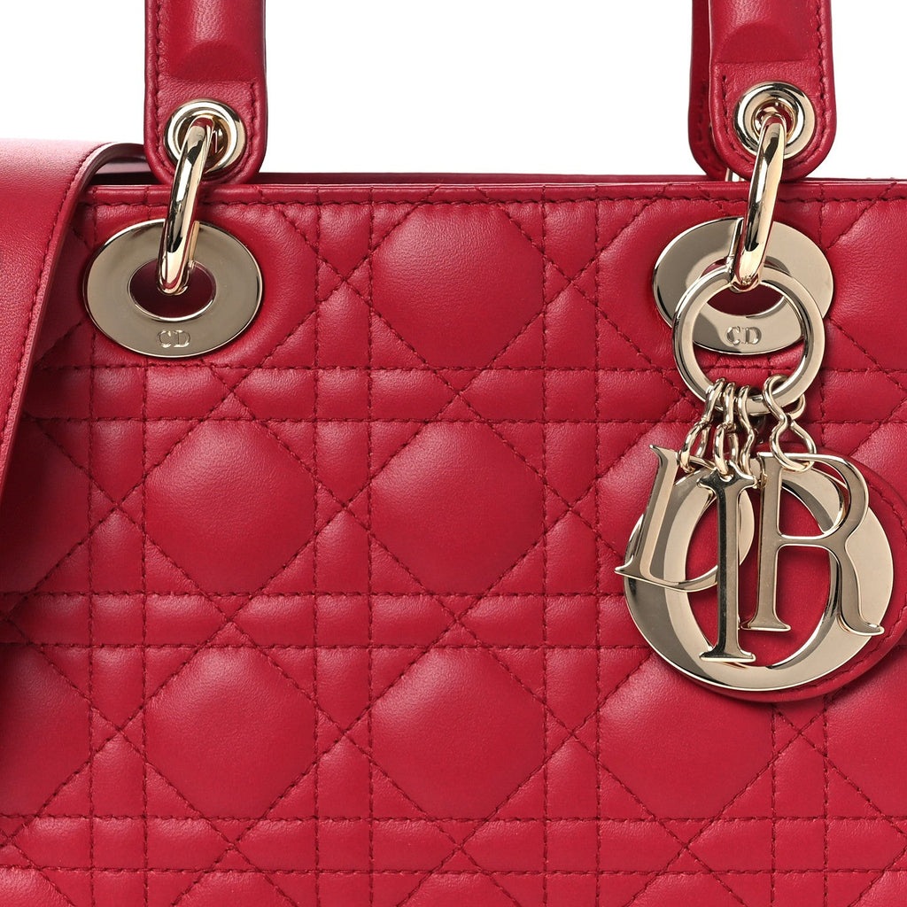 Lambskin Cannage Small My ABCDior Lady Dior Red wholesalehk.shop