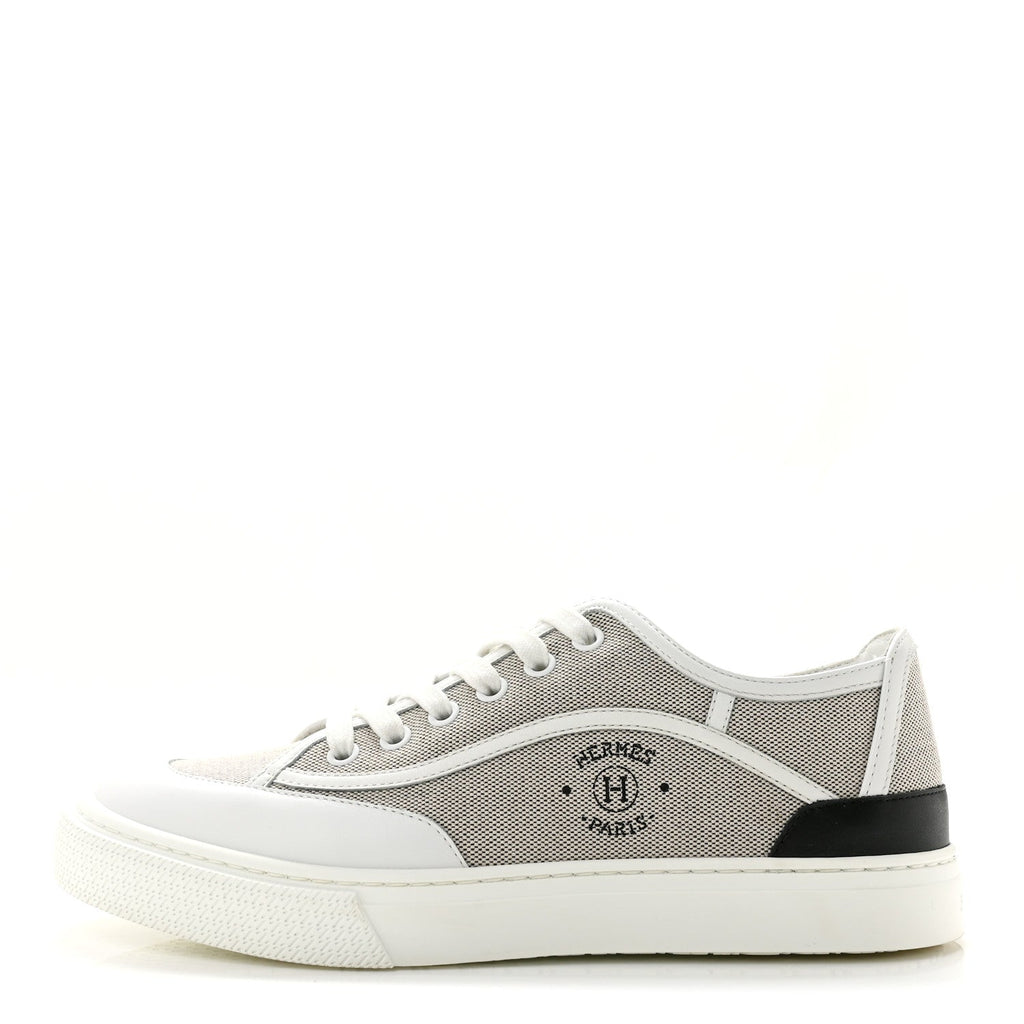 Canvas Calfskin Get Sneakers 38 Prunoir Blanc wholesalehk.shop