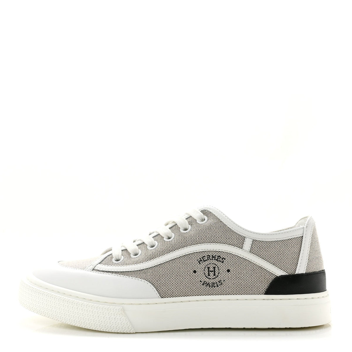 Canvas Calfskin Get Sneakers 38 Prunoir Blanc wholesalehk.shop
