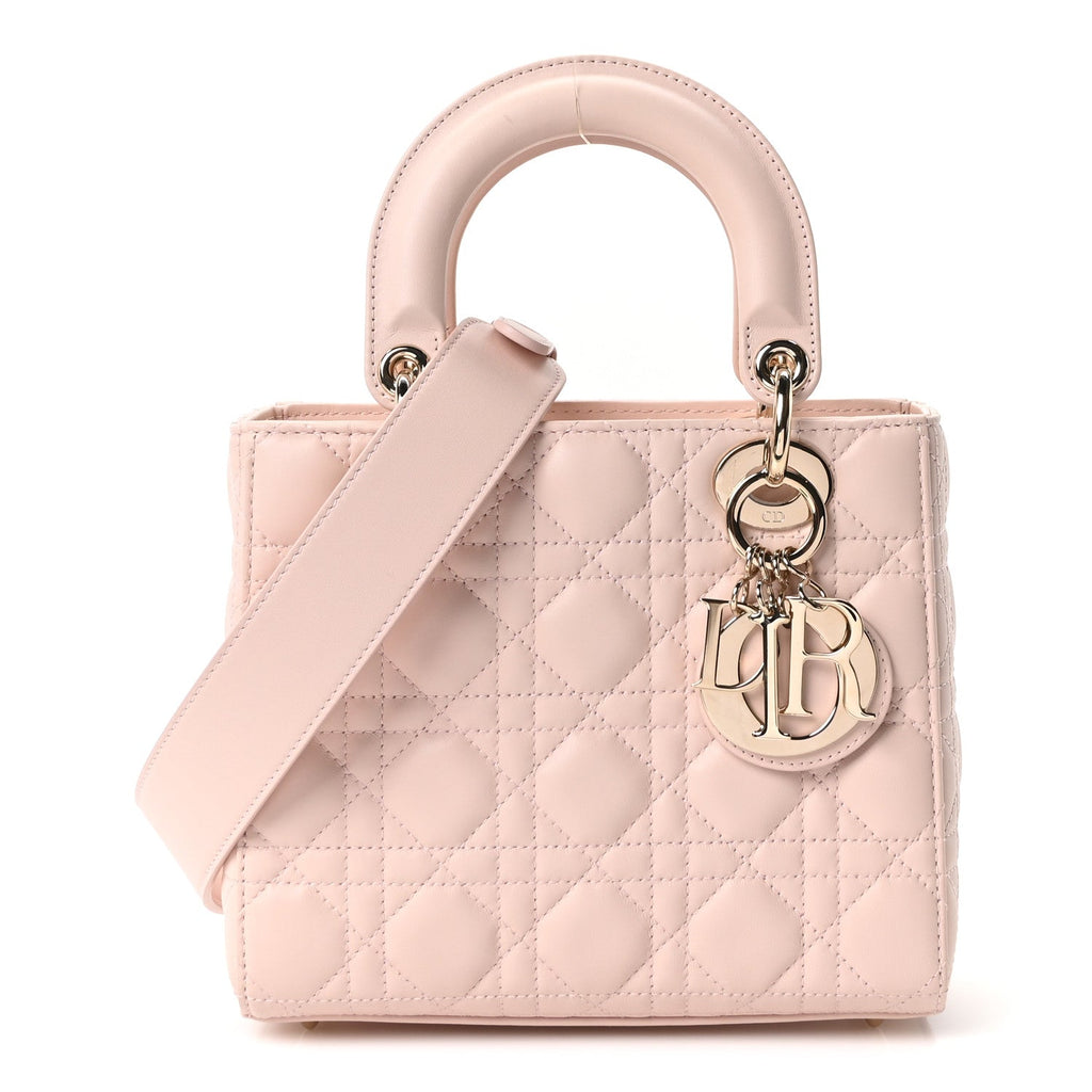 Lambskin Cannage Small My ABCDior Lady Dior Light Pink wholesalehk.shop