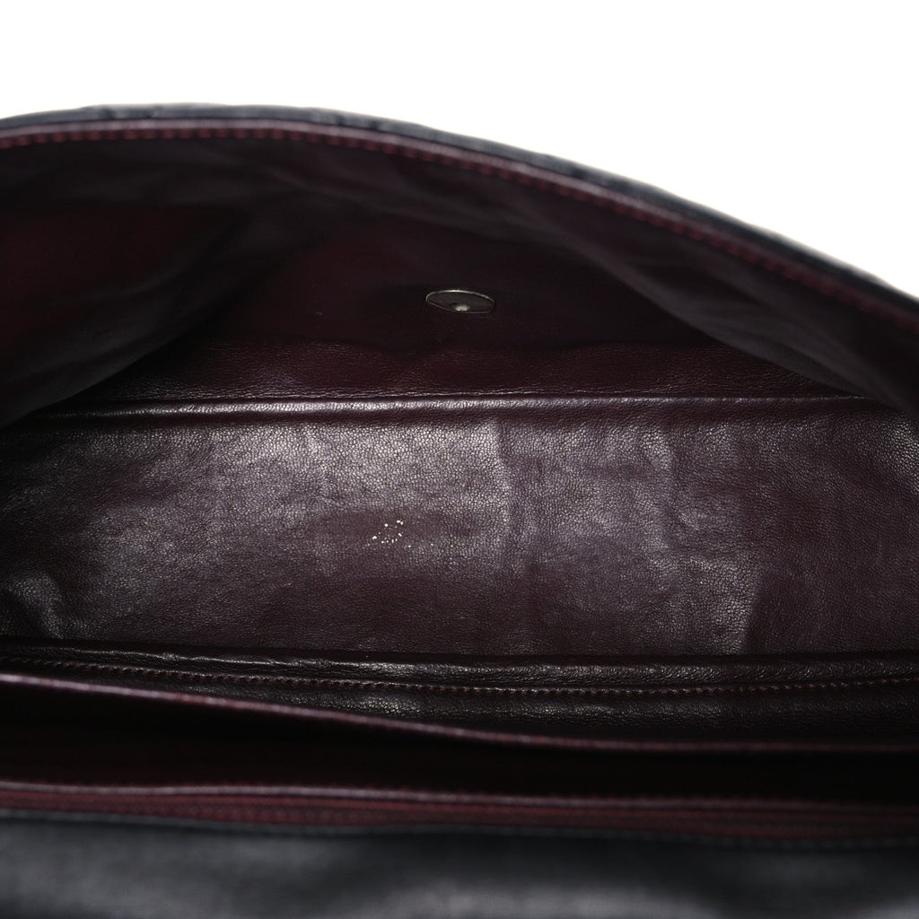 Lambskin Quilted Maxi Double Flap Black wholesalehk.shop
