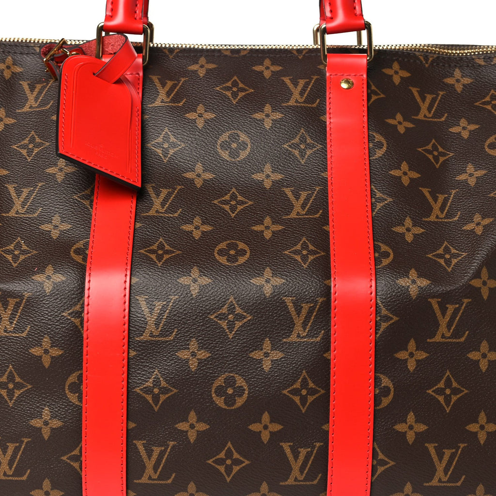 Calfskin Monogram Keepall Bandouliere 50 Coquelicot wholesalehk.shop