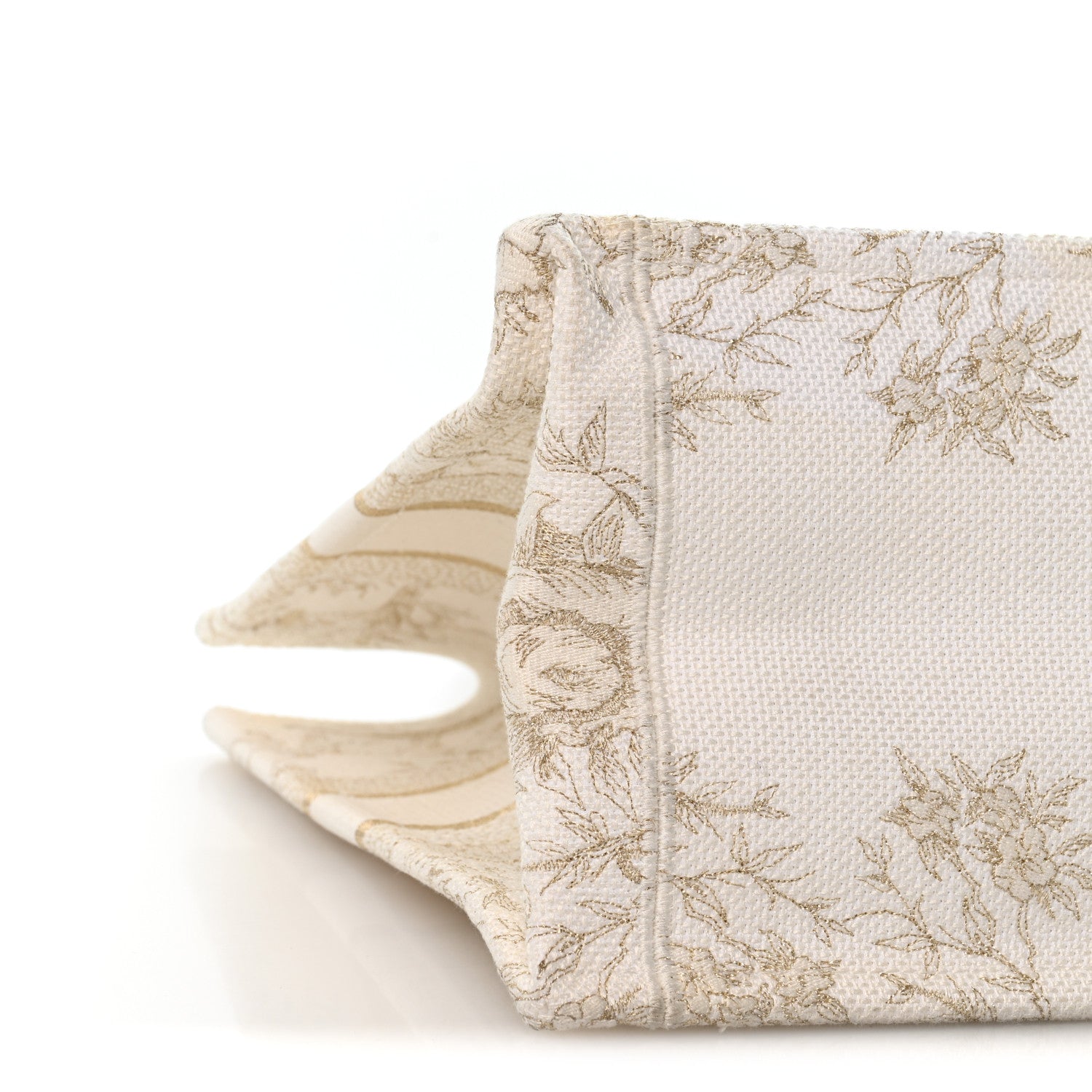Canvas Embroidered Medium Jardin D'Hiver Book Tote White Gold £¨ Direct shipment via from wholesalehk.shop