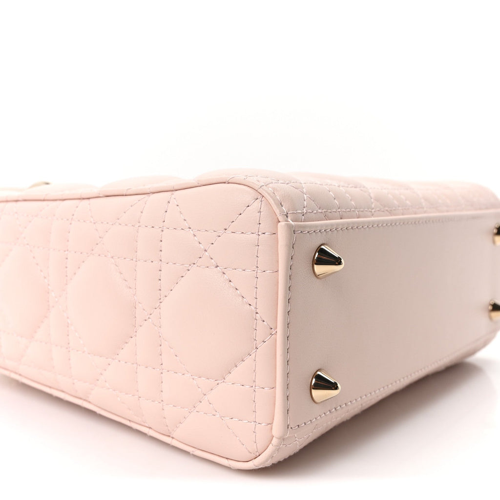 Lambskin Cannage Small My ABCDior Lady Dior Light Pink wholesalehk.shop