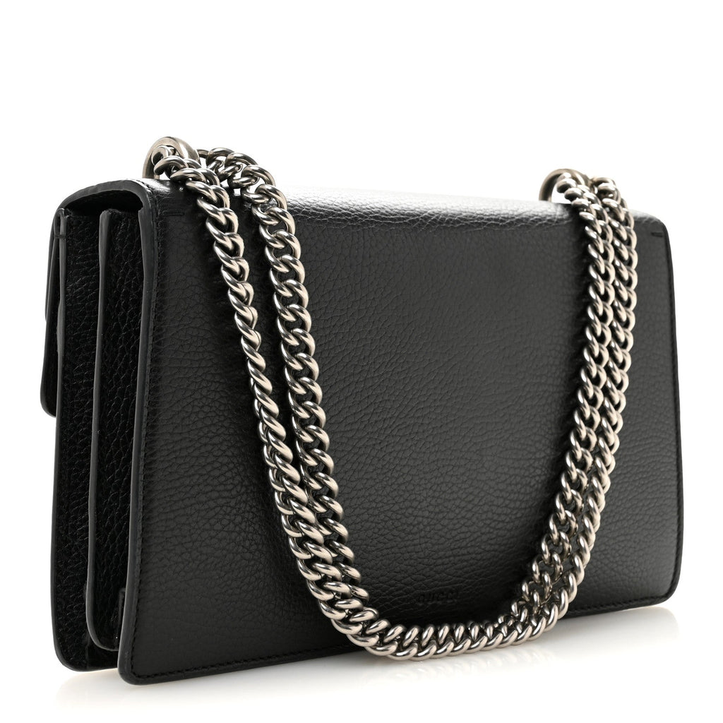 Pebbled Calfskin Small Dionysus Shoulder Bag Black wholesalehk.shop