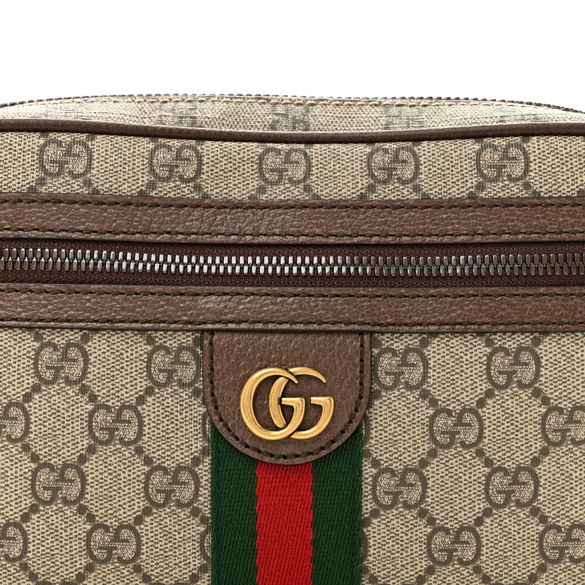 Soft GG Supreme Monogram Medium Ophidia Belt Bag Dark Brown wholesalehk.shop