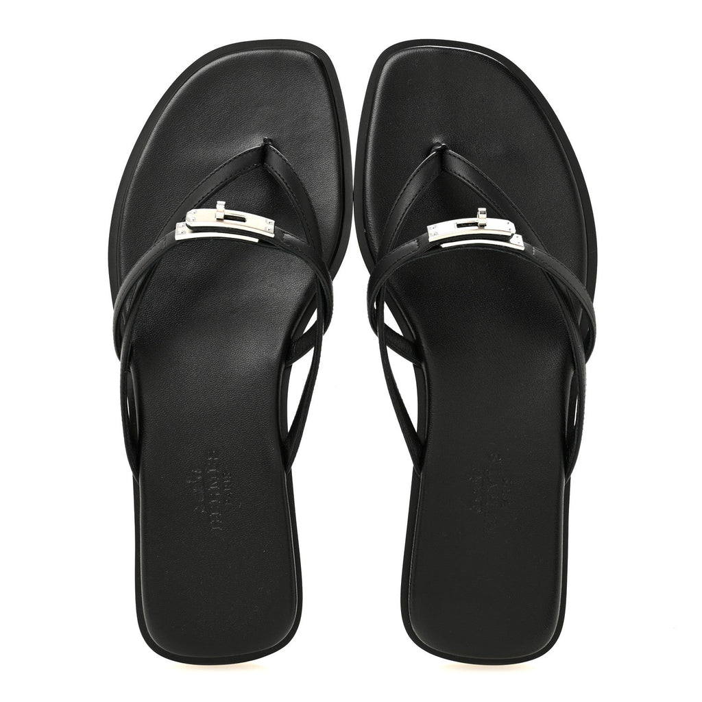 Calfskin Miss Sandals 36 Black wholesalehk.shop