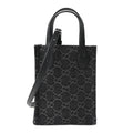 Denim Cuoio Harness GG Monogram Mini Ophidia Tote Bag Black Medium Grey wholesalehk.shop