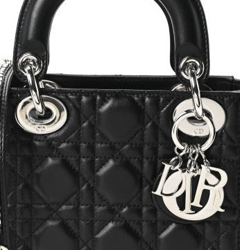 Lambskin Cannage Mini Lady Dior Black wholesalehk.shop