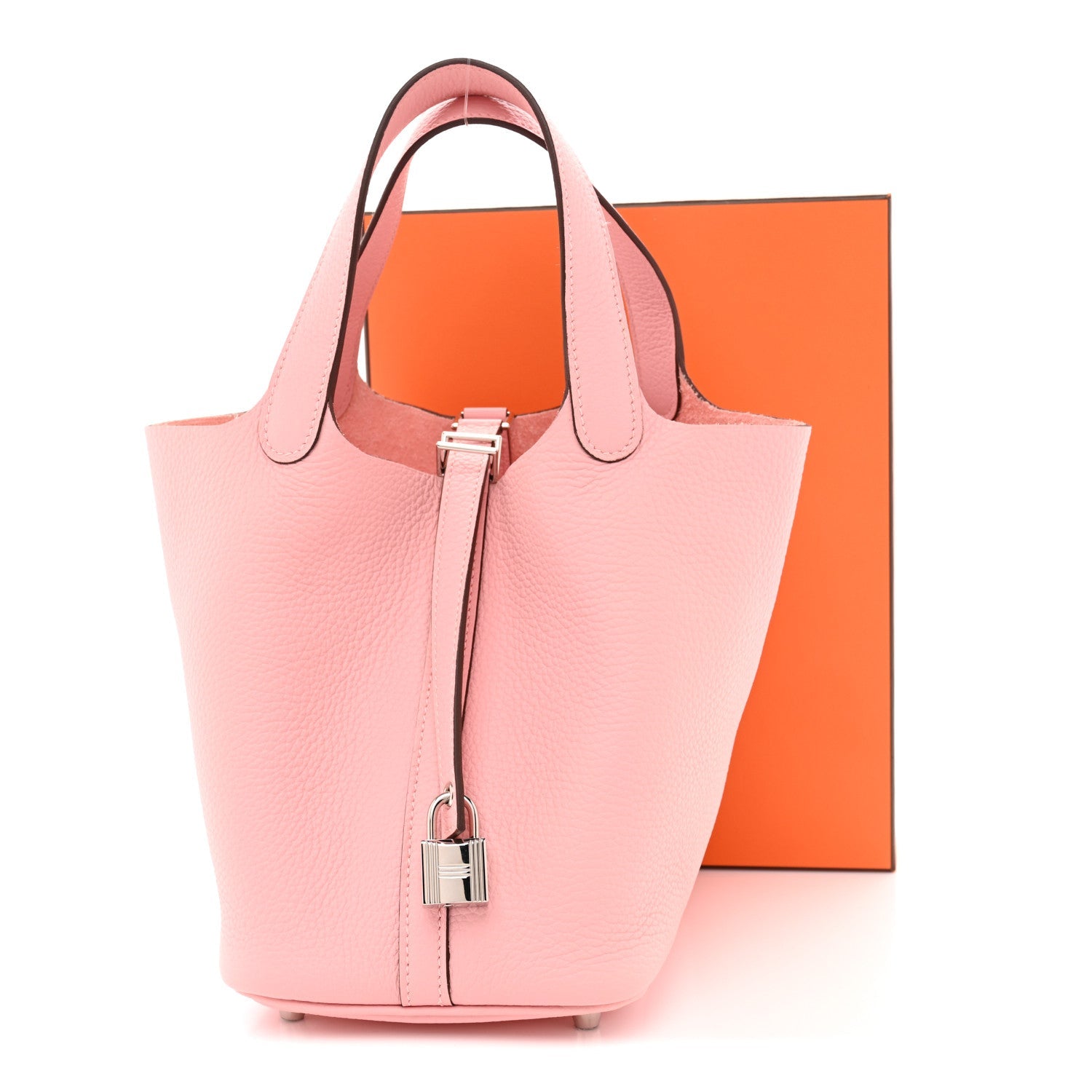 Taurillon Clemence Picotin Lock 18 PM Rose Sakura £¨ Direct shipment via from wholesalehk.shop