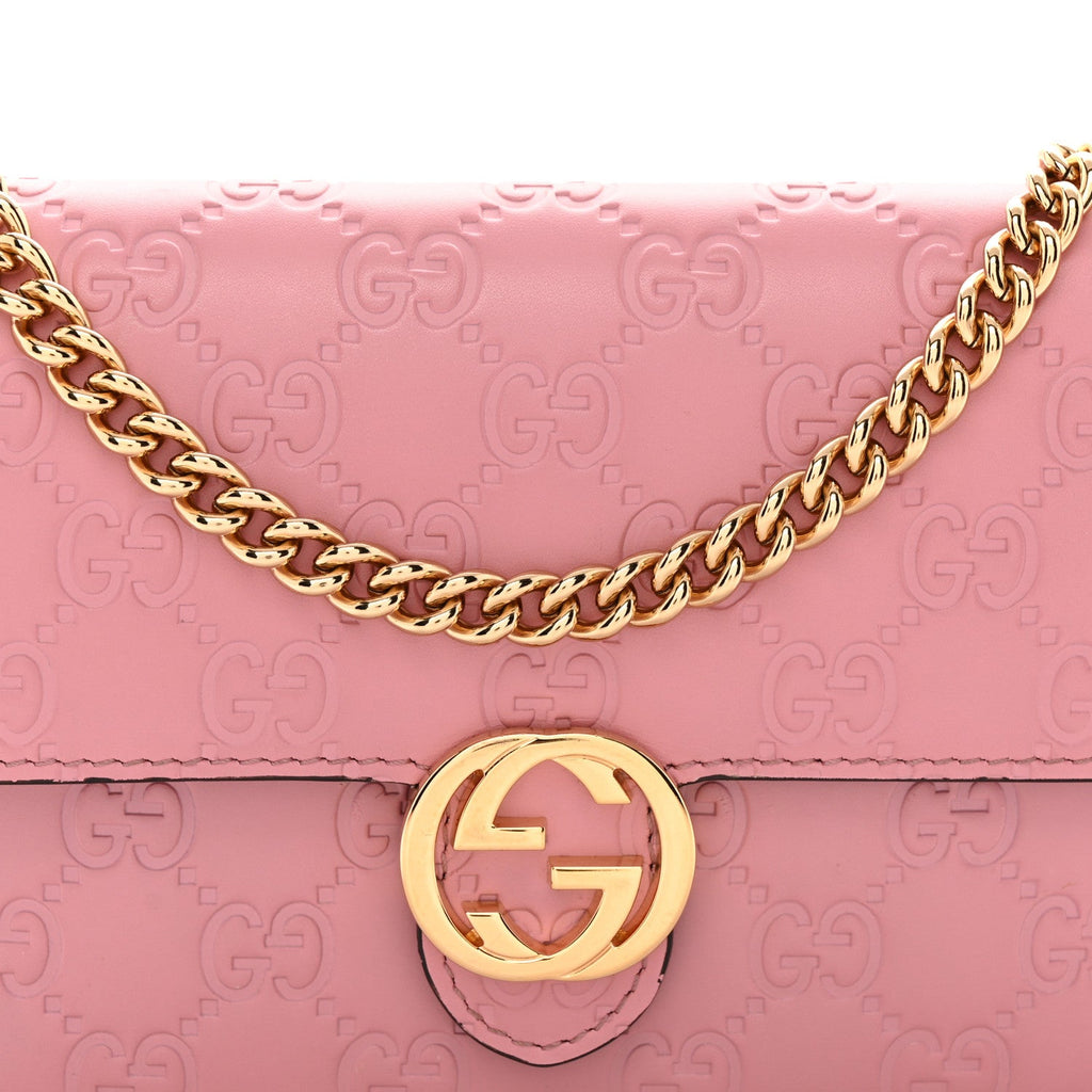 Guccissima Icon Chain Wallet Carmine Rose £¨ Direct shipment via from wholesalehk.shop