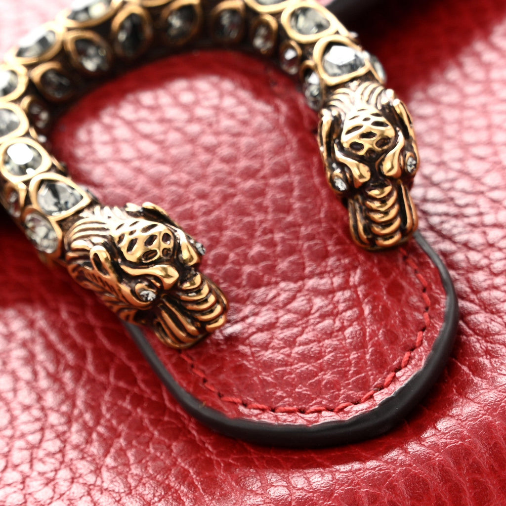 Calfskin Mini Dionysus Chain Wallet Hibiscus Red wholesalehk.shop