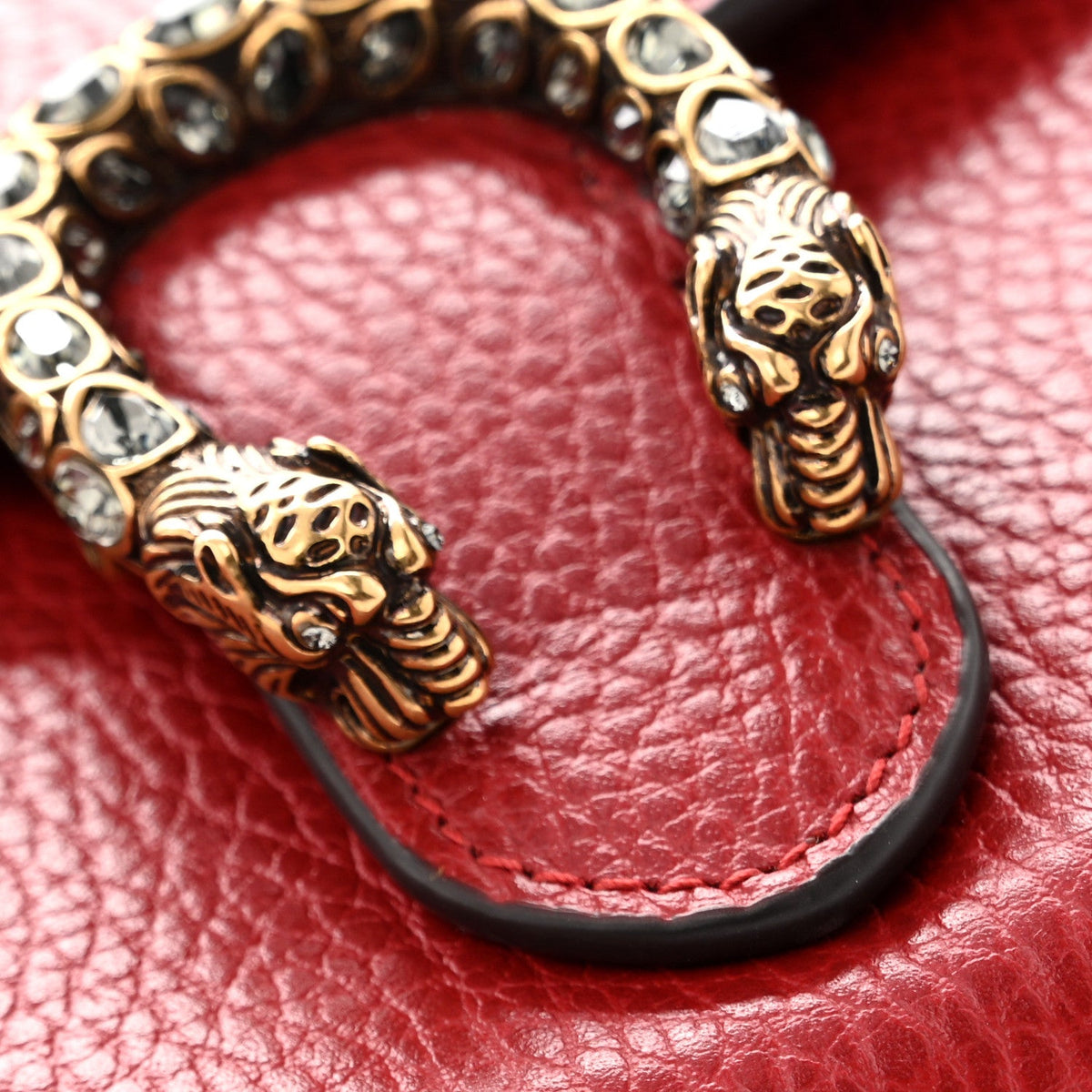 Calfskin Mini Dionysus Chain Wallet Hibiscus Red wholesalehk.shop