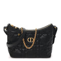 Calfskin Macrocannage Miss Caro Diorling Mini Bag with Chain Black wholesalehk.shop