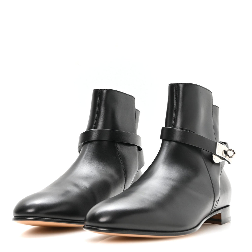 Calfskin Neo Low Boots 41 Black wholesalehk.shop