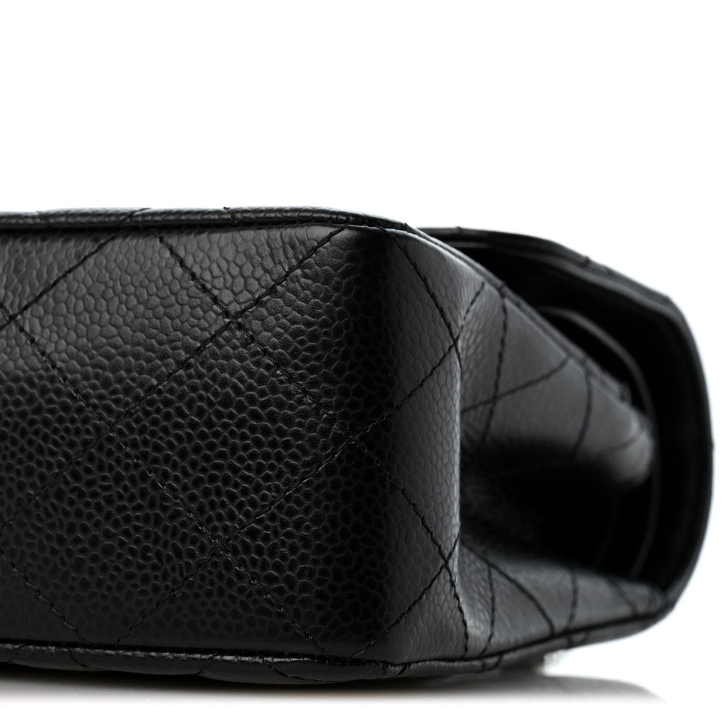 Caviar Quilted Small Double Flap Black wholesalehk.shop