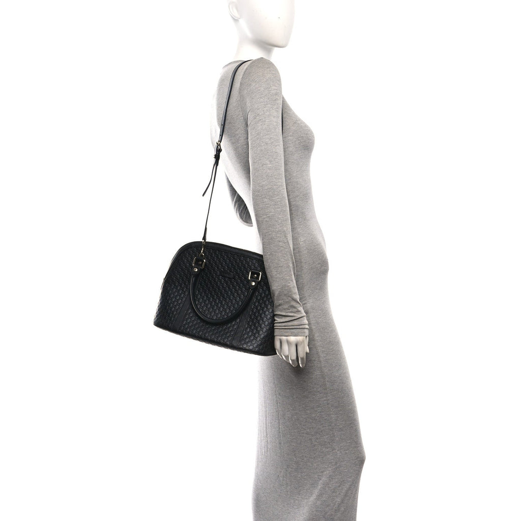 Microguccissima Medium Dome Bag Black £¨ Direct shipment via from wholesalehk.shop