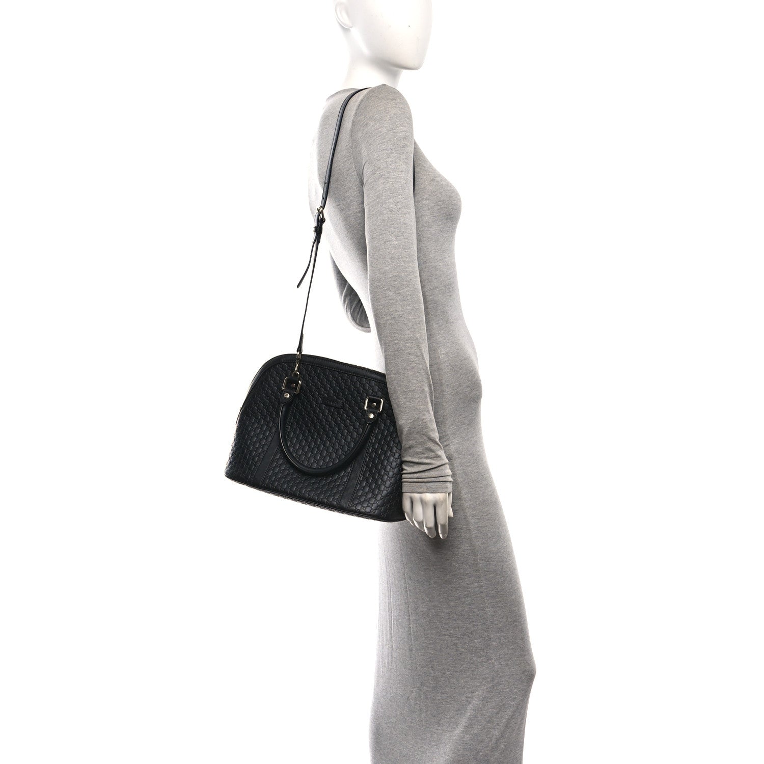 Microguccissima Medium Dome Bag Black £¨ Direct shipment via from wholesalehk.shop